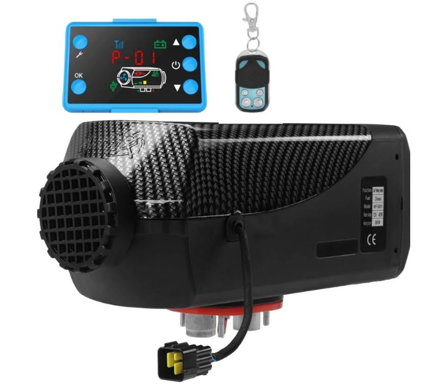 2kw diesel heater bluetooth 12v all black body