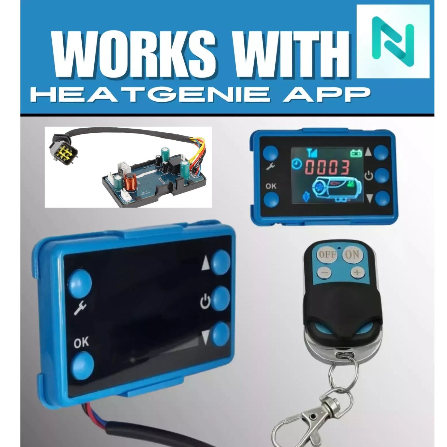 Diesel heater bluetooth LCD display, remote and motherboard
