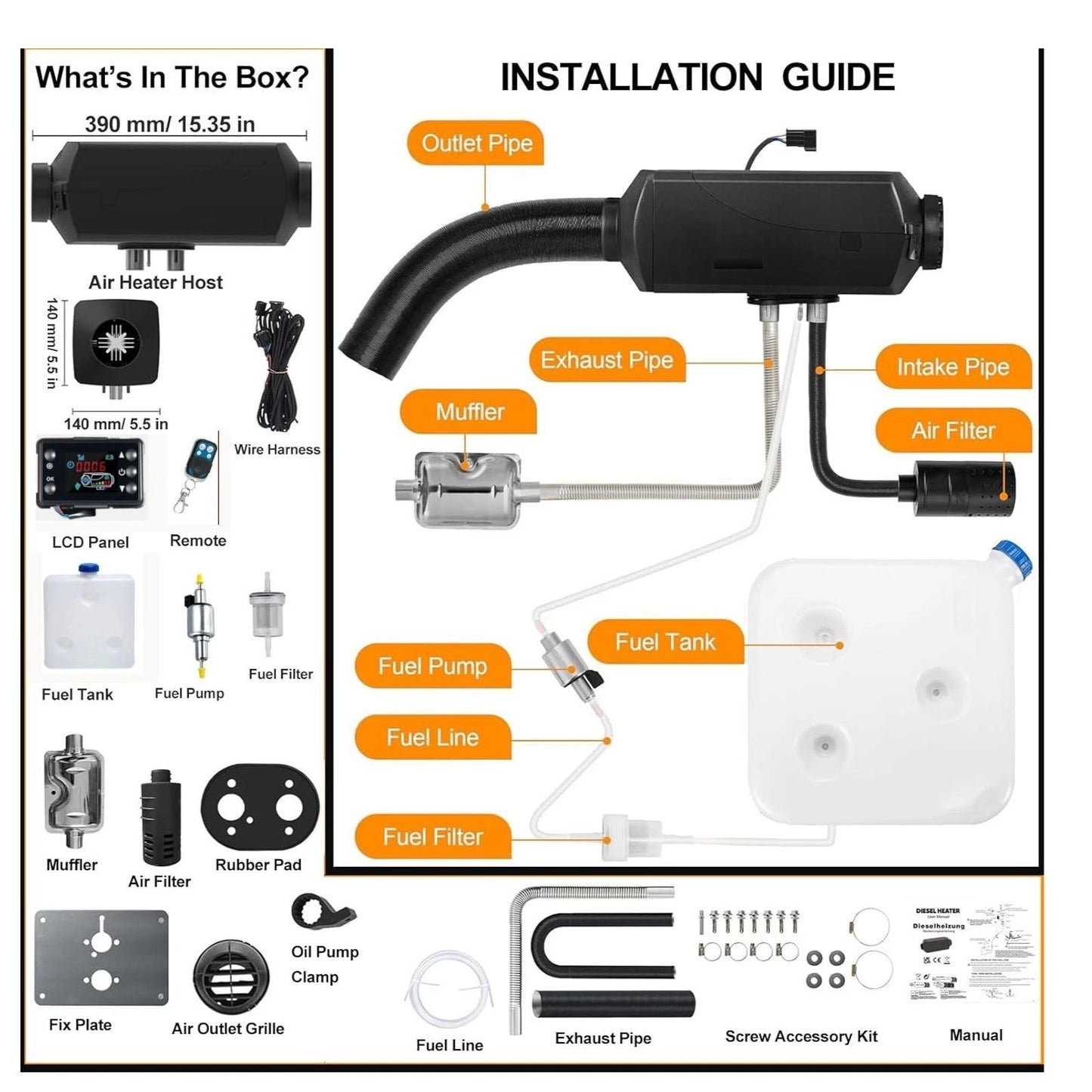 8kw diesel heater Bluetooth Diesel Heater in stock fast delivery