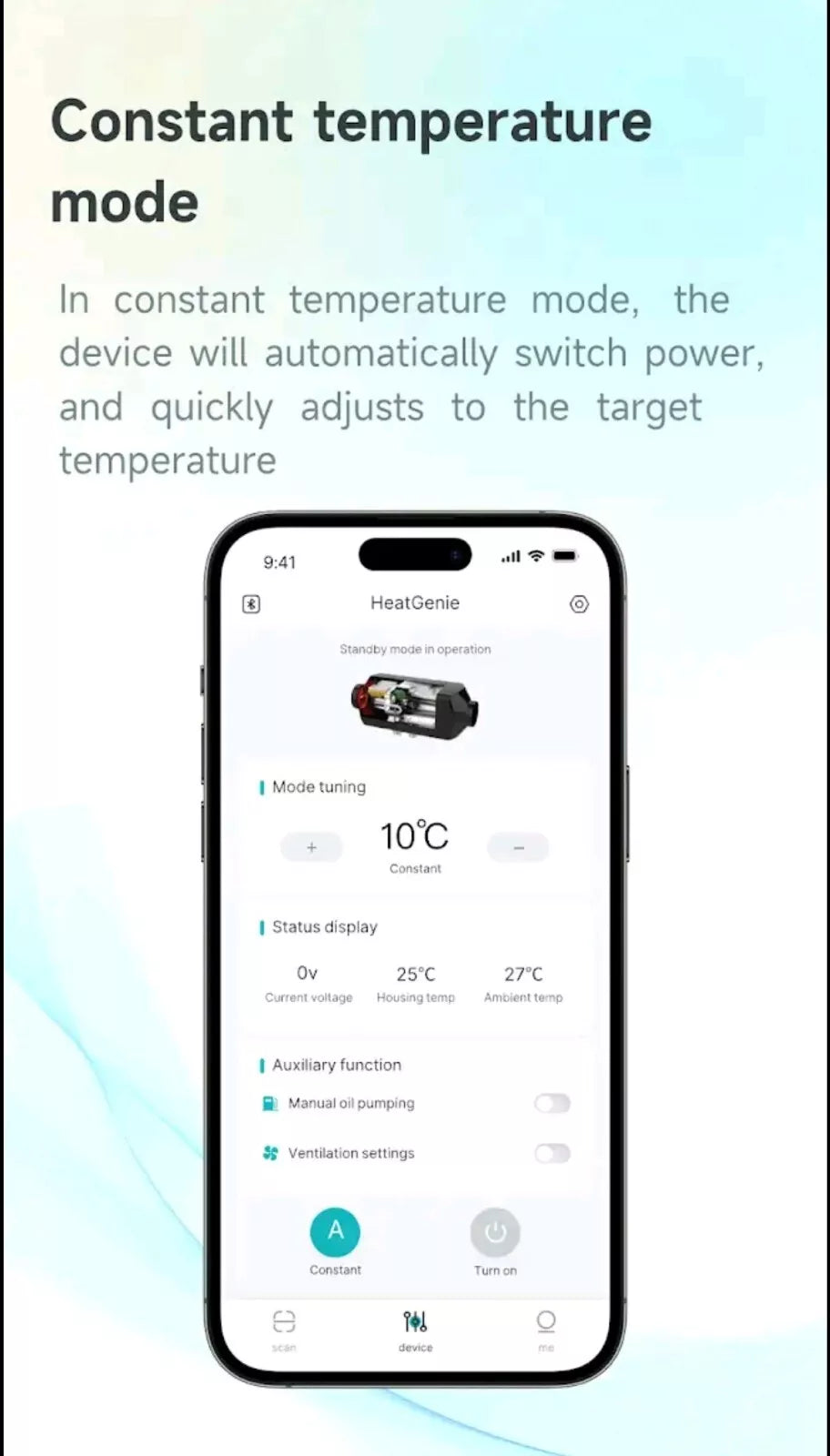 2kw diesel heater bluetooth 12v all black body